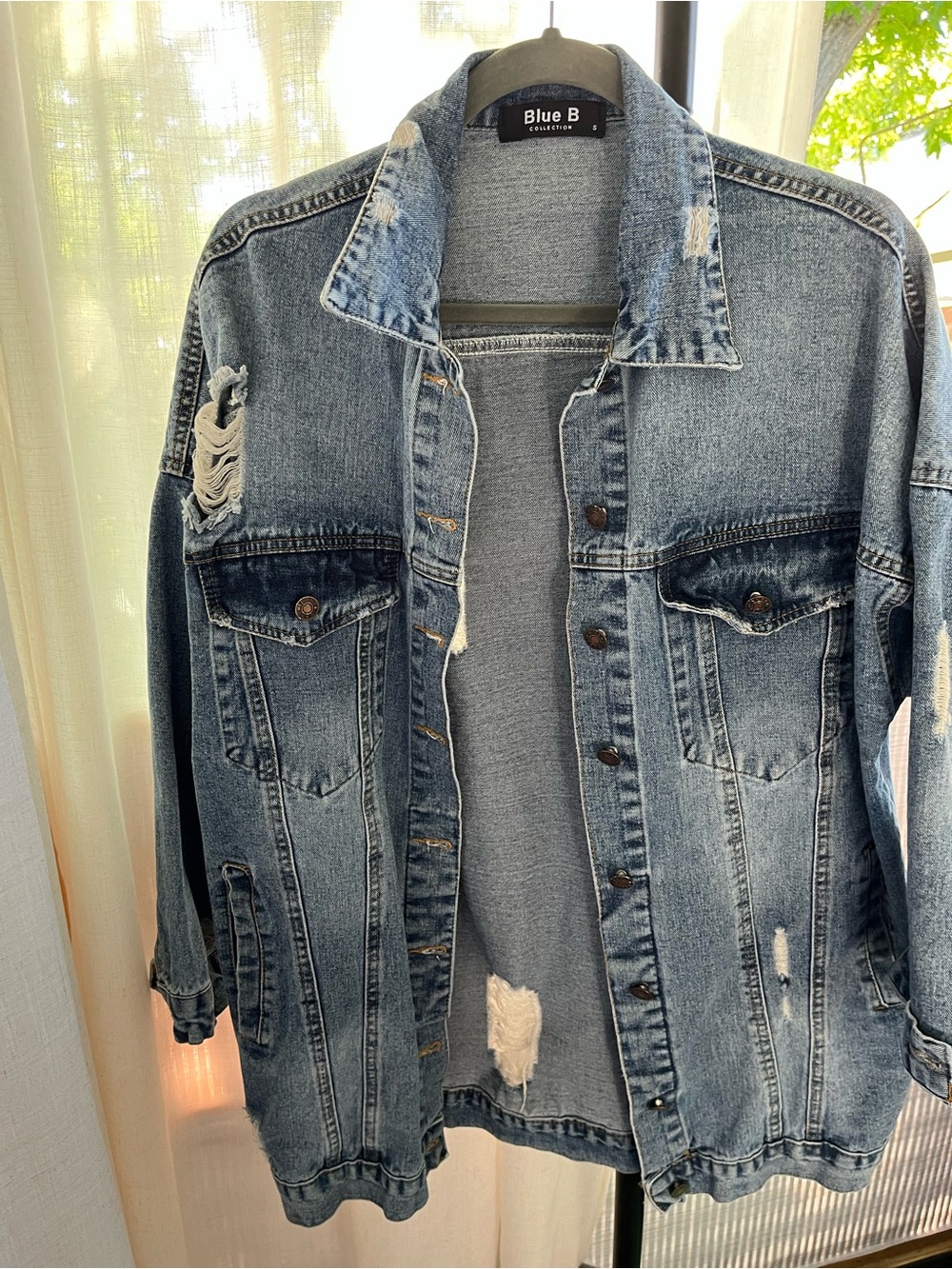 Distressed denim Jacket - Picture 2 of 9